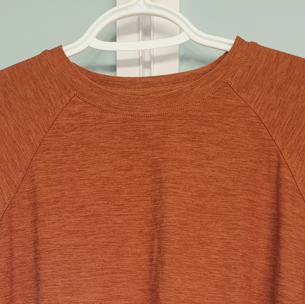 Kyodan Xsmall Ultra Soft Burnt Orange Long Sleeve Crew Neck Top - Picture 2 of 5